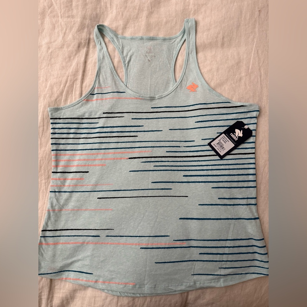 Rabbit Striped Racerback Tank Top